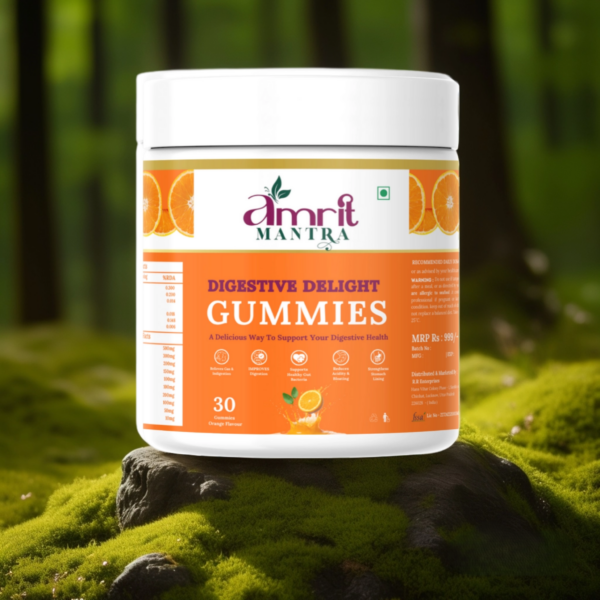 Amrit Mantra Gut Health Gummies with Triphala & Probiotics – 30 Gummies | Digestive & Bloating Support